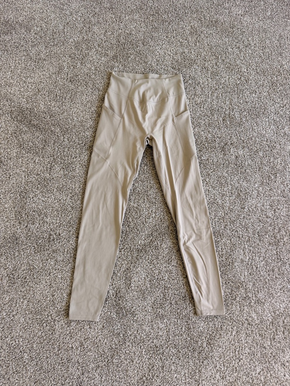 Gymshark x Whitney Simmons High-Waisted Pocket Leggings in Light Taupe